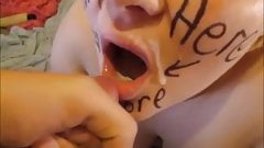 Cum Slut Takes Loads Of Cum To Her Face & Wants More