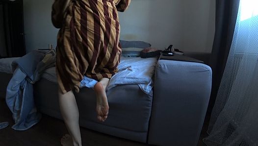 Unfaithful wife cheats on her husband with his best friend.Taboo sex