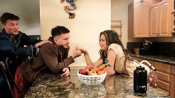 Stepsister deep throated by step siblings